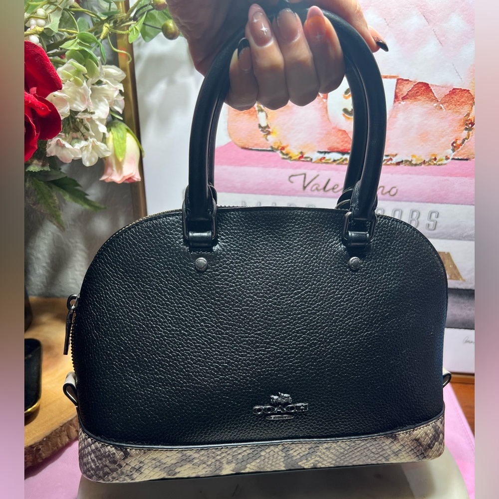 Coach Mini Sierra Satchel Black and grey Satchel with Exotic Accents EUC - Picture 14 of 14